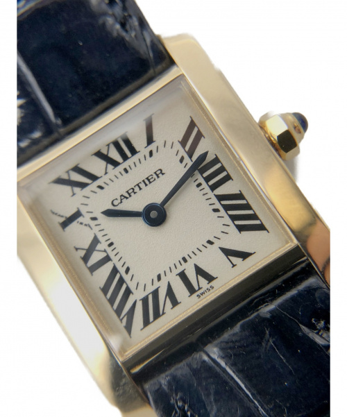 Cartier（カルティエ）Cartier (カルティエ) タンクフランセーズSM ホワイト サイズ:SM  Ｗ5000256 クォーツ ベルト非純正 K18YGの古着・服飾アイテム