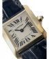 中古・古着 Cartier (カルティエ) タンクフランセーズSM ホワイト サイズ:SM  Ｗ5000256 クォーツ ベルト非純正 K18YG：358000円