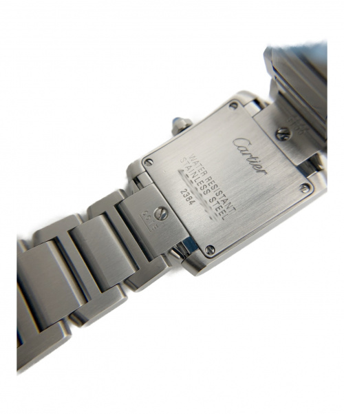 Cartier（カルティエ）Cartier (カルティエ) タンクフランセーズSM ブラック サイズ:SM  W51026Q3 クォーツ ステンレススチールの古着・服飾アイテム