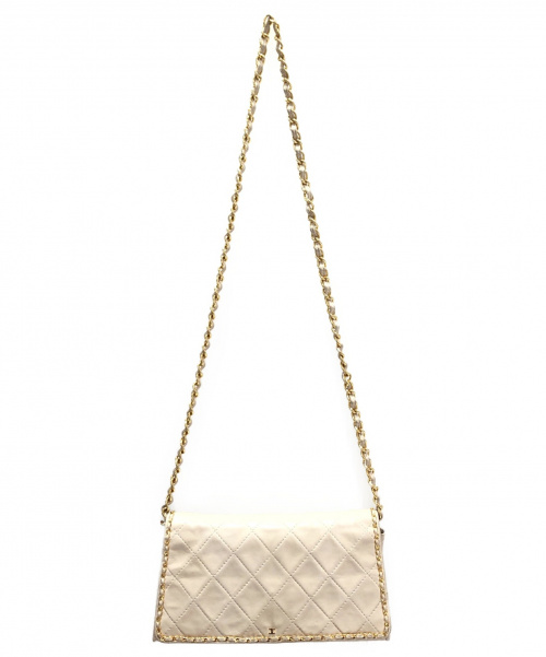 CHANEL（シャネル）CHANEL (シャネル) ヴィンテージチェーンショルダーバッグ アイボリー サイズ:- マトラッセ レザーの古着・服飾アイテム