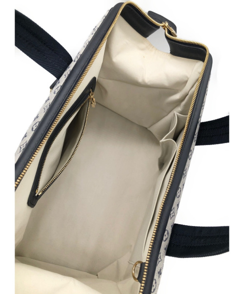 LOUIS VUITTON（ルイ ヴィトン）LOUIS VUITTON (ルイヴィトン) ジョセフィーヌGM グレー×ネイビー サイズ:GM モノグラム・ミニ M92211 VI0012の古着・服飾アイテム