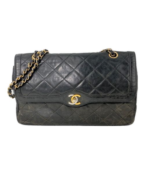 CHANEL（シャネル）CHANEL (シャネル) ダブルフラップ マトラッセ パリ限定 ブラック サイズ:-の古着・服飾アイテム