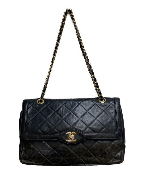 CHANEL（シャネル）CHANEL (シャネル) ダブルフラップ マトラッセ パリ限定 ブラック サイズ:-の古着・服飾アイテム
