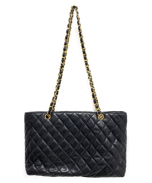 CHANEL（シャネル）CHANEL (シャネル) ココマークチャーム付チェーントートバッグ ブラック サイズ:-の古着・服飾アイテム