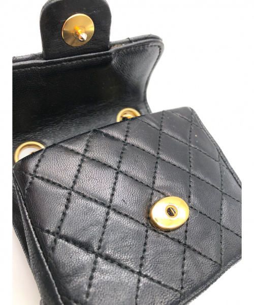 CHANEL（シャネル）CHANEL (シャネル) ミニマトラッセ付チェーンベルト ブラック サイズ:-の古着・服飾アイテム