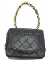 中古・古着 CHANEL (シャネル) ミニマトラッセ付チェーンベルト ブラック サイズ:-：128000円