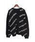 BALENCIAGA (バレンシアガ) オールオーバー ロゴ セーター ブラック サイズ:L：62800円