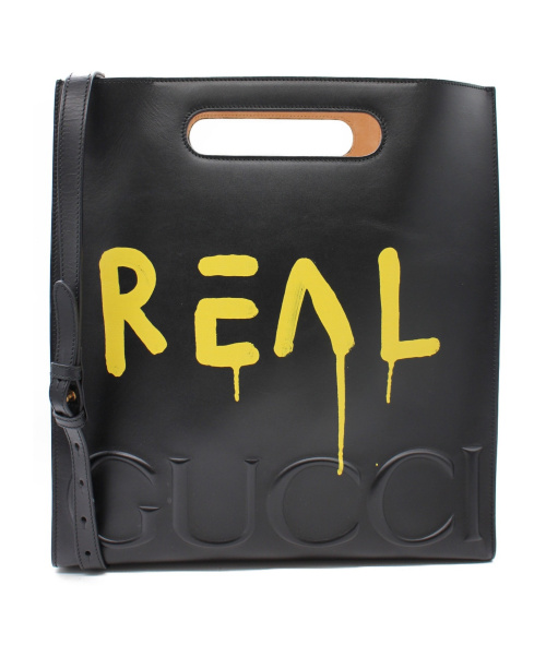 GUCCI（グッチ）GUCCI (グッチ) GUCCI GHOST 2WAYハンドバッグ ブラック サイズ:- グッチゴースト 414476 レザー 213347の古着・服飾アイテム