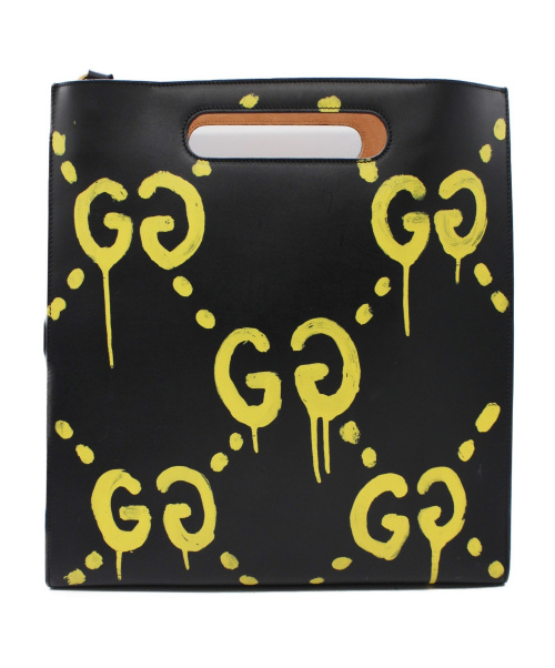 GUCCI（グッチ）GUCCI (グッチ) GUCCI GHOST 2WAYハンドバッグ ブラック サイズ:- グッチゴースト 414476 レザー 213347の古着・服飾アイテム