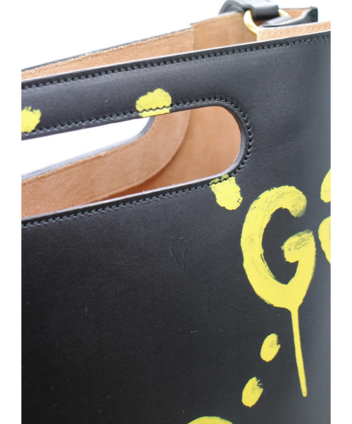GUCCI（グッチ）GUCCI (グッチ) GUCCI GHOST 2WAYハンドバッグ ブラック サイズ:- グッチゴースト 414476 レザー 213347の古着・服飾アイテム