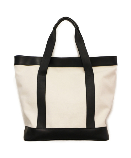 BALENCIAGA（バレンシアガ）BALENCIAGA (バレンシアガ) ロゴキャンバストートバッグ ホワイト×ブラック サイズ:-の古着・服飾アイテム