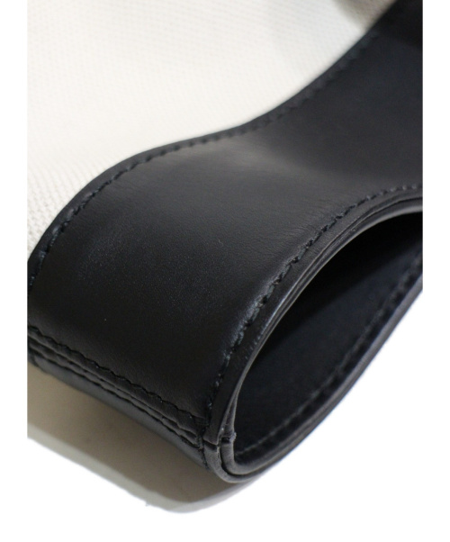 BALENCIAGA（バレンシアガ）BALENCIAGA (バレンシアガ) ロゴキャンバストートバッグ ホワイト×ブラック サイズ:-の古着・服飾アイテム