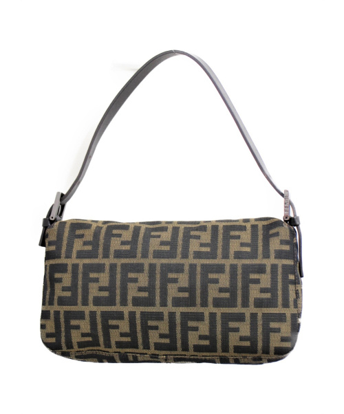 FENDI（フェンディ）FENDI (フェンディ) ハンドバッグ ブラウン×ブラック ズッカ マンマバケット 2119-8BR000-019の古着・服飾アイテム