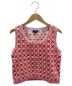 CHANEL（シャネル）の古着「ココマーク総柄タンクトップ」｜レッド