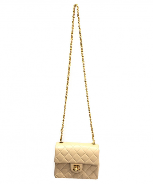 CHANEL（シャネル）CHANEL (シャネル) ミニマトラッセ ベージュ サイズ:- ミニマトラッセ ラムスキンの古着・服飾アイテム