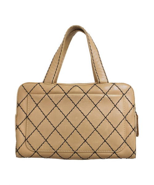 CHANEL（シャネル）CHANEL (シャネル) ワイルドステッチボストンバッグ ベージュ サイズ:- ワイルドステッチ 6177908の古着・服飾アイテム
