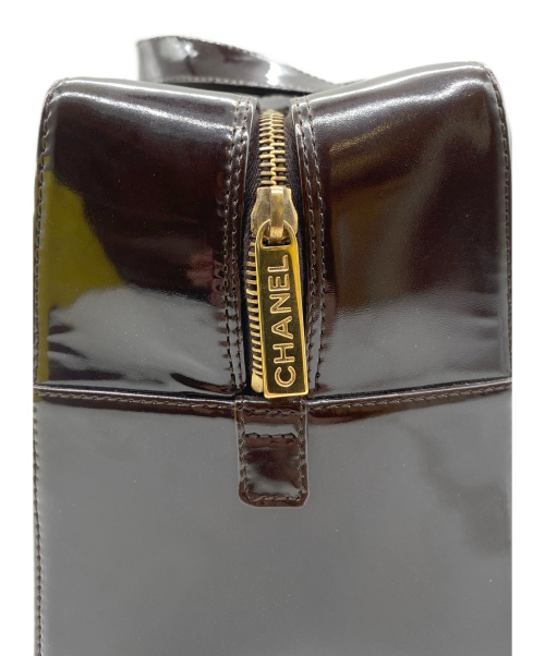 CHANEL（シャネル）CHANEL (シャネル) チョコバー エナメルハンドバッグ ブラウン サイズ:- チョコバー エナメル 7638134の古着・服飾アイテム