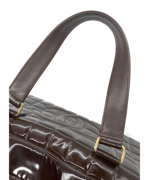 CHANEL（シャネル）CHANEL (シャネル) チョコバー エナメルハンドバッグ ブラウン サイズ:- チョコバー エナメル 7638134の古着・服飾アイテム
