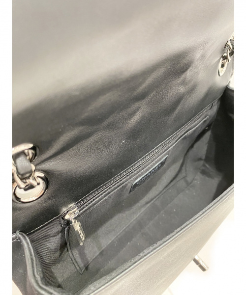 CHANEL（シャネル）CHANEL (シャネル) ダブルチェーンショルダーバッグ ブラック サイズ:- ラムレザー マトラッセ　ココマークシルバー金具の古着・服飾アイテム
