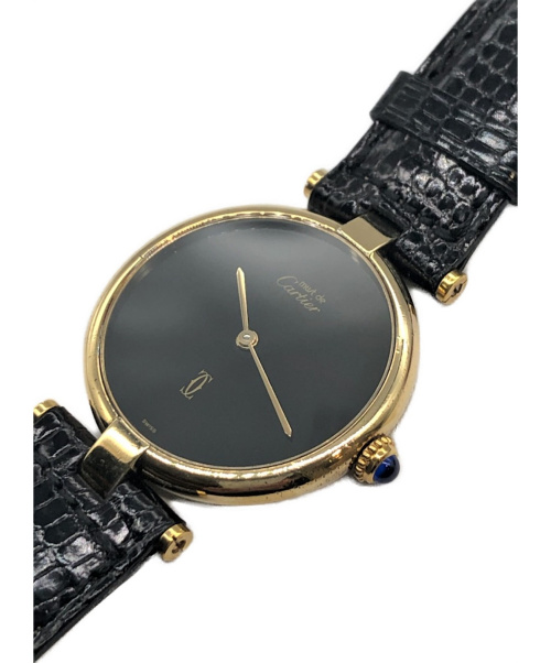 Cartier（カルティエ）Cartier (カルティエ) マスト ヴァンドームLM ブラック サイズ:LM クォーツ 動作確認済みの古着・服飾アイテム