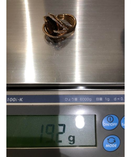 Ponte Vecchio（ポンテヴェキオ）Ponte Vecchio (ポンテヴェキオ) スモーキークォーツリング サイズ:- K18PG 19.2g スモーキークォーツ 16.32ctの古着・服飾アイテム