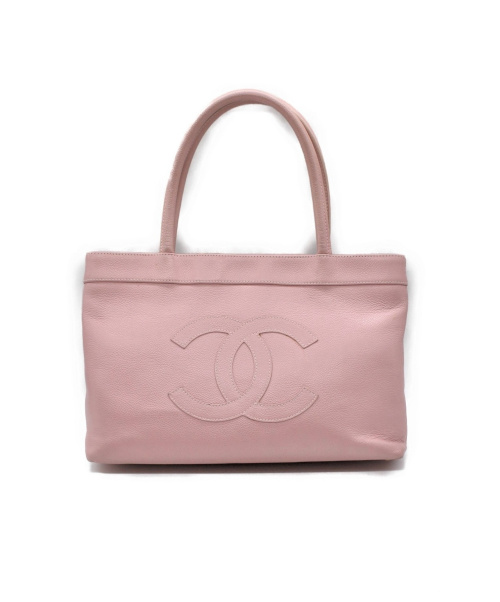 CHANEL（シャネル）CHANEL (シャネル) ココマークトートバッグ ピンク サイズ:- キャビアスキン 9794077の古着・服飾アイテム