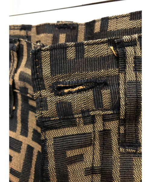 FENDI（フェンディ）FENDI (フェンディ) ズッカ柄パンツ ブラウン サイズ:W27の古着・服飾アイテム