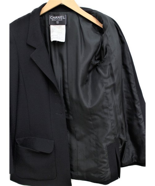CHANEL（シャネル）CHANEL (シャネル) ヴィンテージコレクションジャケット ブラック サイズ:38の古着・服飾アイテム