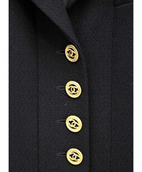 CHANEL（シャネル）CHANEL (シャネル) ヴィンテージコレクションジャケット ブラック サイズ:38の古着・服飾アイテム