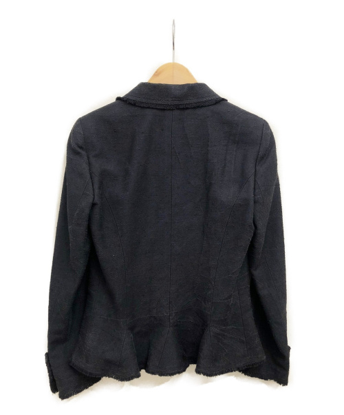 CHANEL（シャネル）CHANEL (シャネル) フレアショートジャケット ダークグレー サイズ:34の古着・服飾アイテム