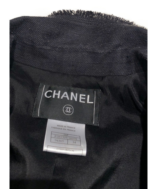 CHANEL（シャネル）CHANEL (シャネル) フレアショートジャケット ダークグレー サイズ:34の古着・服飾アイテム