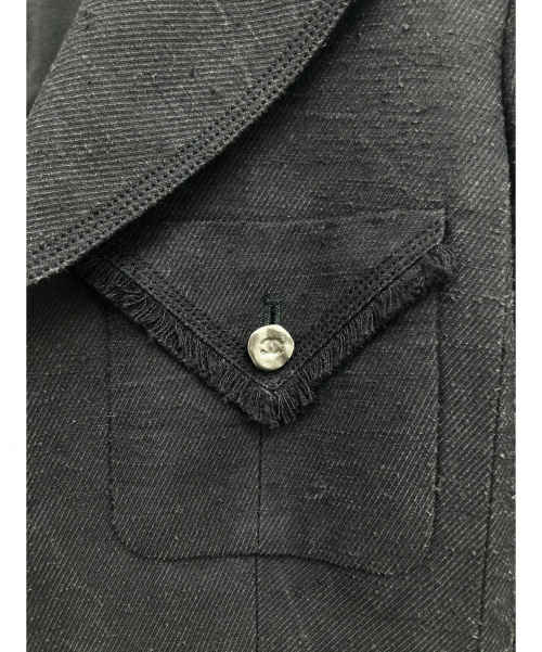 CHANEL（シャネル）CHANEL (シャネル) フレアショートジャケット ダークグレー サイズ:34の古着・服飾アイテム
