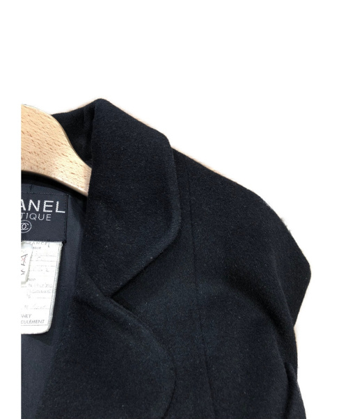 CHANEL（シャネル）CHANEL (シャネル) シングルヴィンテージコート ブラック サイズ:40の古着・服飾アイテム