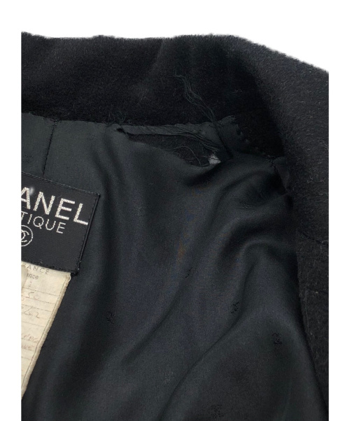CHANEL（シャネル）CHANEL (シャネル) シングルヴィンテージコート ブラック サイズ:40の古着・服飾アイテム