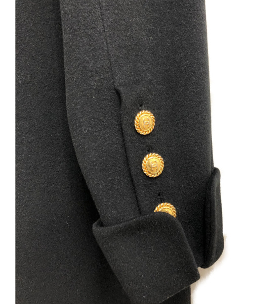 CHANEL（シャネル）CHANEL (シャネル) シングルヴィンテージコート ブラック サイズ:40の古着・服飾アイテム