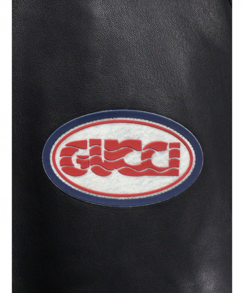 GUCCI（グッチ）GUCCI (グッチ) レザー ボンバージャケット サイズ:50の古着・服飾アイテム
