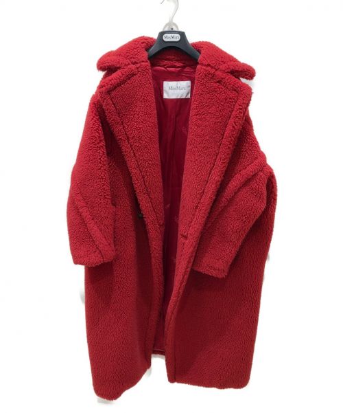 MaxMara（マックスマーラ）MaxMara (マックスマラ) テディベアコート レッド サイズ:Sの古着・服飾アイテム