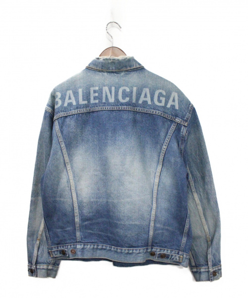 BALENCIAGA（バレンシアガ）BALENCIAGA (バレンシアガ) バッグロゴデニムジャケット インディゴ サイズ:34の古着・服飾アイテム