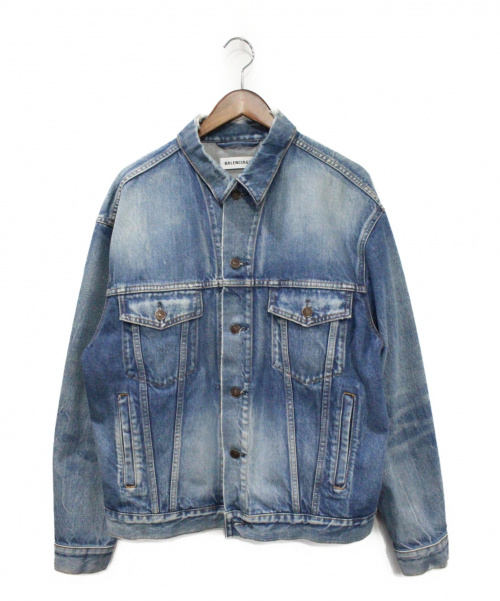 BALENCIAGA（バレンシアガ）BALENCIAGA (バレンシアガ) バッグロゴデニムジャケット インディゴ サイズ:34の古着・服飾アイテム