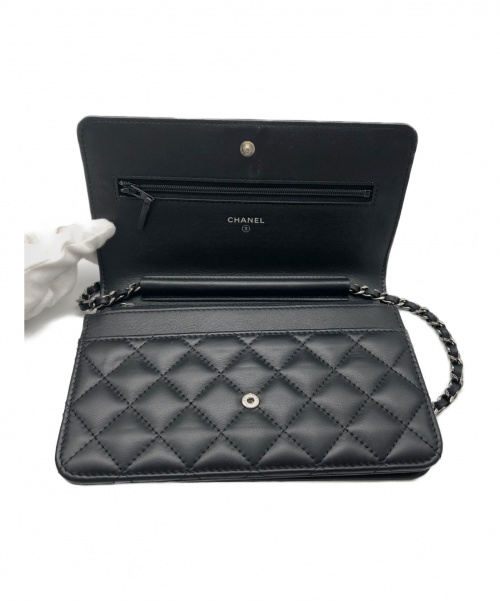 CHANEL（シャネル）CHANEL (シャネル) チェーンウォレット ブラック サイズ:- ボーイシャネル A80287 レザーの古着・服飾アイテム