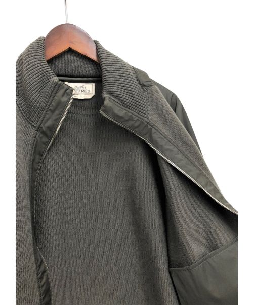 HERMES（エルメス）HERMES (エルメス) ニットジャケット グレー サイズ:Sの古着・服飾アイテム