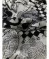 中古・古着 CHANEL (シャネル) シルクシャツ ブラック×グレー サイズ:34 カメリア柄 シルク100%：49800円