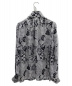 CHANEL (シャネル) シルクシャツ ブラック×グレー サイズ:34 カメリア柄 シルク100%：49800円