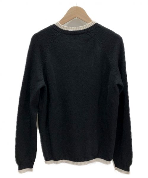 CHANEL（シャネル）CHANEL (シャネル) カシミヤVネックニット ホワイト×ブラック サイズ:34の古着・服飾アイテム