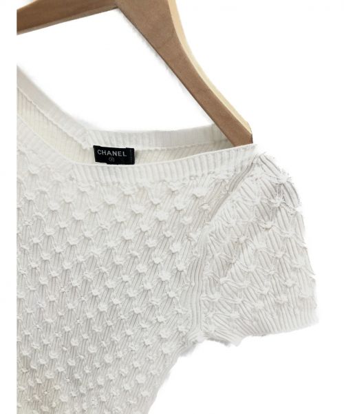 CHANEL（シャネル）CHANEL (シャネル) 半袖ニット ホワイト サイズ:34の古着・服飾アイテム