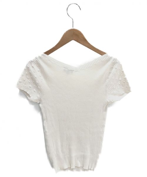 CHANEL（シャネル）CHANEL (シャネル) 半袖ニット ホワイト サイズ:34の古着・服飾アイテム