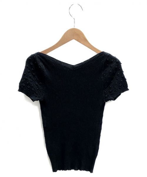 CHANEL（シャネル）CHANEL (シャネル) 半袖ニット ダークネイビー サイズ:34の古着・服飾アイテム
