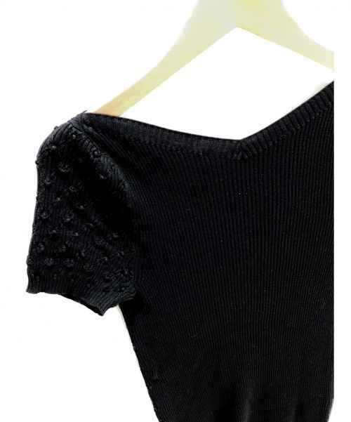 CHANEL（シャネル）CHANEL (シャネル) 半袖ニット ダークネイビー サイズ:34の古着・服飾アイテム