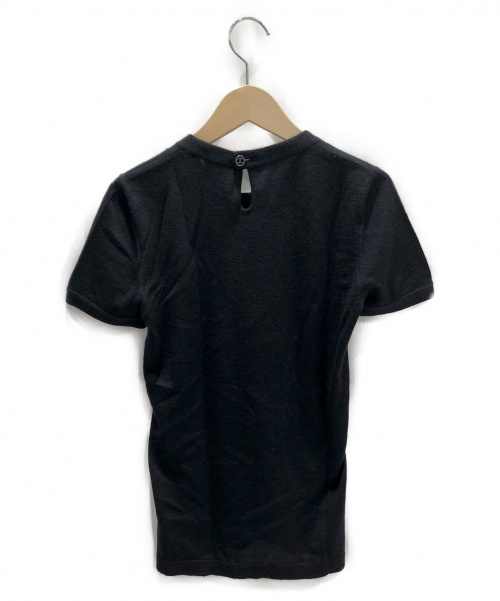 CHANEL（シャネル）CHANEL (シャネル) フラワーココマーク半袖ニット ブラック サイズ:34の古着・服飾アイテム