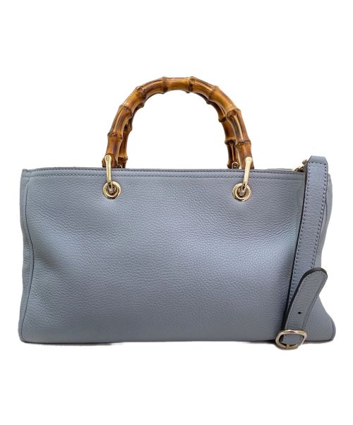 GUCCI（グッチ）GUCCI (グッチ) バンブーショッパートートバッグ スカイブルー サイズ:ミディアムの古着・服飾アイテム